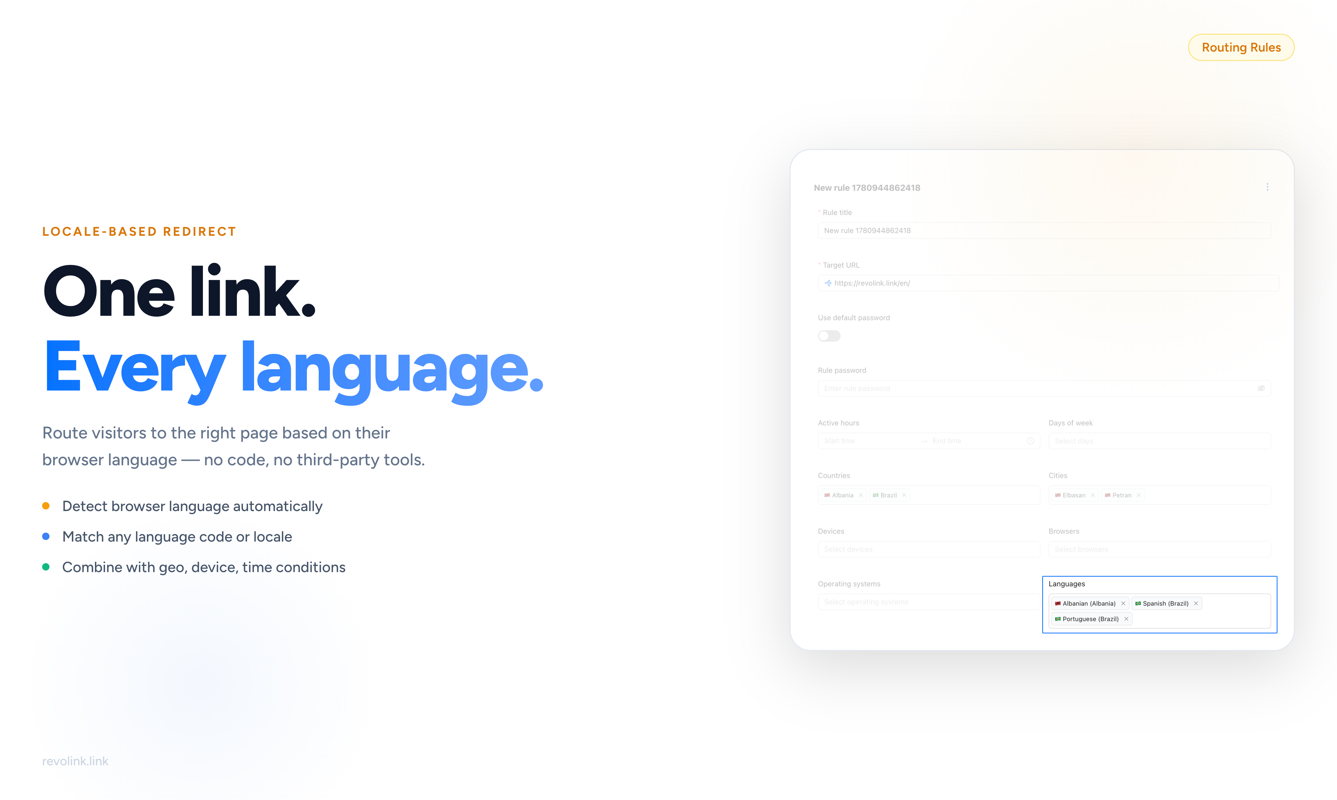 Language-Based Link Routing: Redirect by Browser Language
